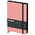 Блокнот ежедневник А5, 136л., кожзам, Berlingo "Instinct", черный/фламинго, с резинкой 91501