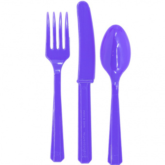 Столовые приборы пласт Purple  24шт 1502-1320