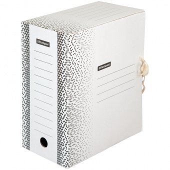 Короб архивный А4, 150мм, с завязками ,микрогофрокартон, белый,264820