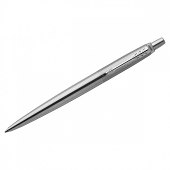 Ручка PARKER шариковая Jotter Stainless Steel CT,кнопоч., синий стерж., 1,0мм, 1953170