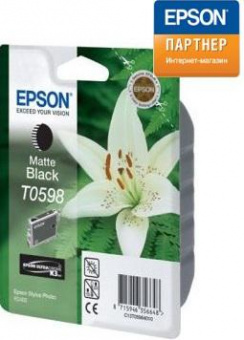 Картридж струйный Epson T0598 (Matte Black) для Stylus Photo R2400 / Оригинал