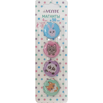 Магнитный держатель Cute, 30 мм, цветные, 4шт/уп.,6021003