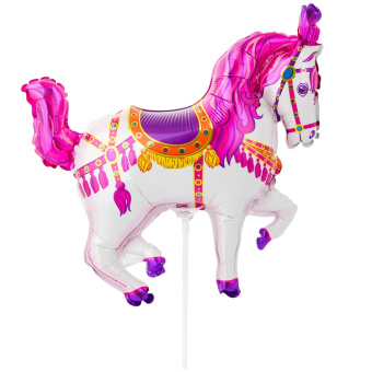 Воздушный шар Ф Лошадь цирковая  розовая 1206-0542