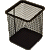 Подставка для ручек металл ,сетка, квадратн. , цвет черный 4104718