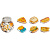 Бумага для заметок , 45 х 45мм,Fast Food ассорти, 50л, 2010359