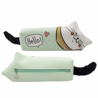 Пенал 225*90 , ПВХ, Hello cat ,10232
