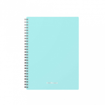 Тетрадь 80л, А5, на спирали, клетка ,Pastel Mint, пласт. обл., 53700