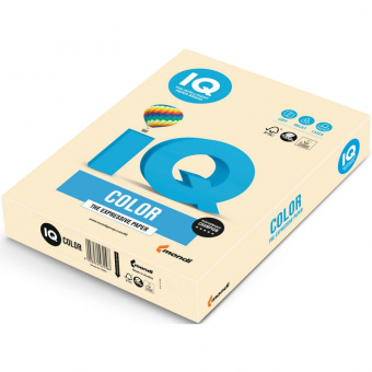 Бумага "IQ COLOR", 80 г/кв.м, А4 (500л), 20CR - кремовый