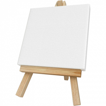 Мини мольберт с холстом на подрамнике 10x10 см грунтов. deVENTE. ART 100% хлопок 280 г/м² 8150438