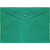 Папка конверт пласт. с кнопкой, А3,180мкм ,зеленый полупрозрачный ,3071928