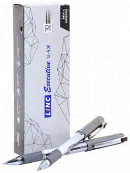 Ручка гелевая Linc Executive черный стерж, грип, 0,5мм 750FS-K