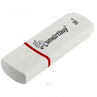Флэш-драйв 16 Гб SMART BUY, белая , USB2.0