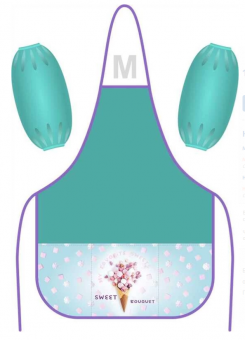 Накидка для изо с нарукавниками, мята SWEET BOUQUET PA0004-06
