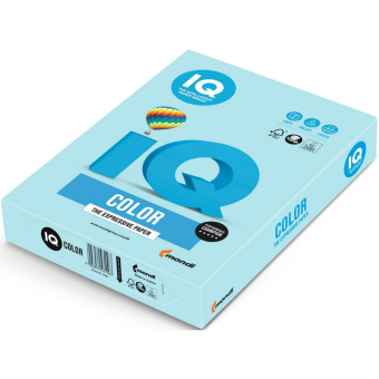 Бумага "IQ COLOR", 80 г/кв.м, А4 (500л), 30MB - голубой