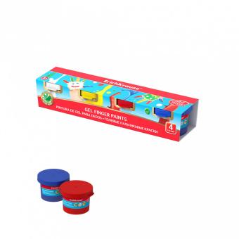 Краски пальчиковые ArtBerry® с Алоэ Вера, 4 цвета по 35мл 41751
