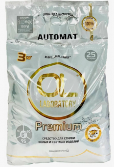 Хоз Порошок стиральный OL Laboratory Premium, автомат, для белого белья 3кг