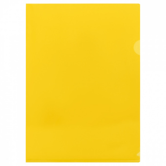 Папка уголок с 1-м отделением, А4, 180мкм желтая Workmate  15-8829
