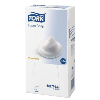 Хоз Картридж с жидким мылом TORK S34, мыло-пена, 0,8л, 401798