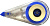 Штрих-роллер DOLCE COSTO, 5мм х 6м, голубой корпус, D00271