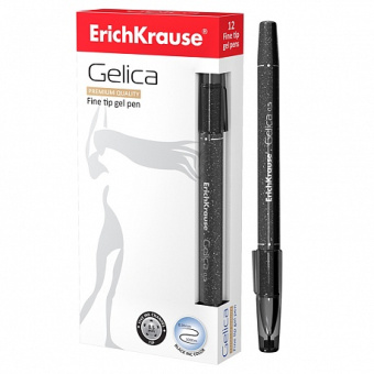 Ручка гелевая Erich Krause "Gelica", черная,0,5 мм, EK45472