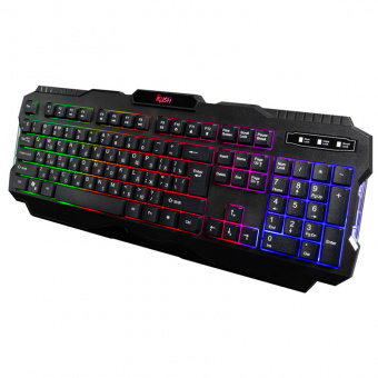 Клавиатура проводная Smartbuy Rush Warrior 308, мультимедийная ,с подсветкой, USB, черная SBK-308G-K