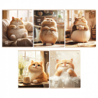 Тетрадь 48л, А5, офсет, цвет. мел. обл., клетка, BG "Cozy cat" Т5ск48_вл 57629